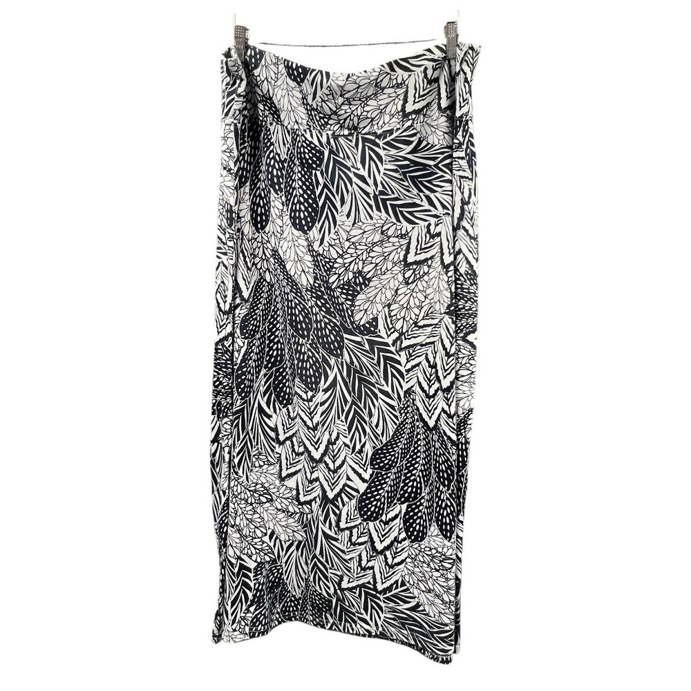 Jane Ashley Long Skirt Women‎ 1X Floral Print Maxi Elastic Waist Boho Stretchy